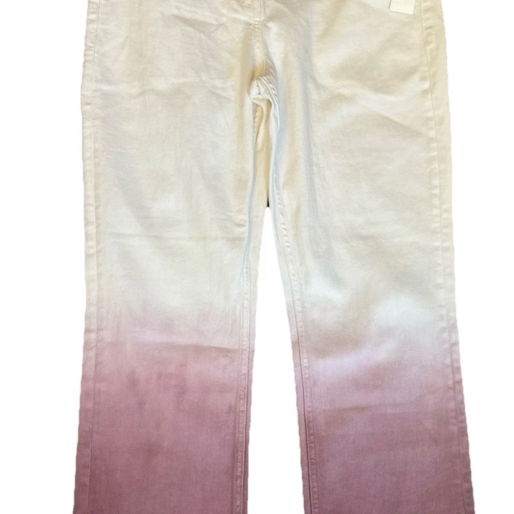 Anthropologie Pink Ombré Jeans 29 Tie Dip Dye Ankle High Rise NWT $128 Sold Out - Picture 5 of 10